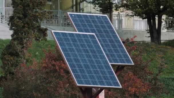 Baterie Solară Centrala Stocare Bateriei Panou Solar Centrale Electrice — Videoclip de stoc