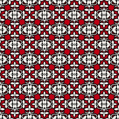 arka plan, kırmızı, beyaz ve siyah seamless modeli