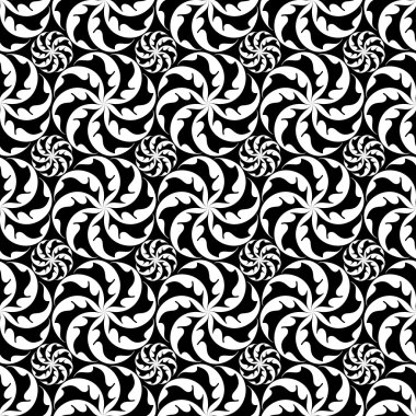 siyah ve beyaz arka plan, daireler süsleme Şam.