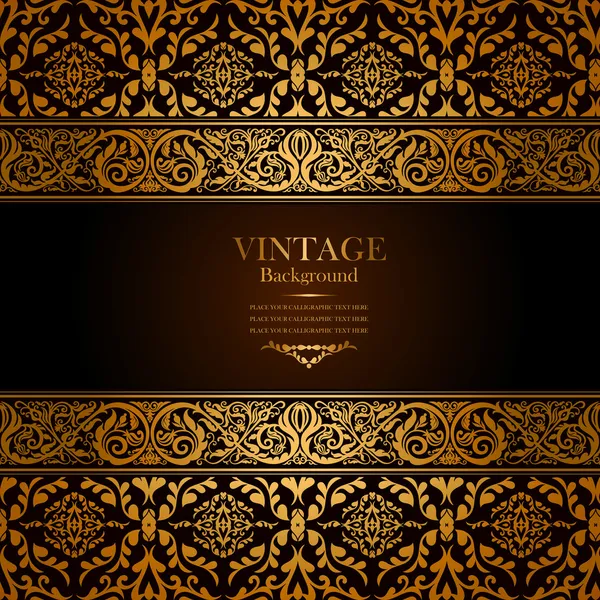 Vintage background, antique, victorian gold ornament, baroque — Stock Photo, Image
