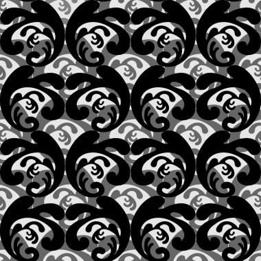 Vintage güzel arka plan ile zengin, eski stil, tek renkli süsleme, moda Dikişsiz desen, güzel vektör duvar kağıdı, çiçek, en eski stil renk kumaş dekorasyon ve tasarım