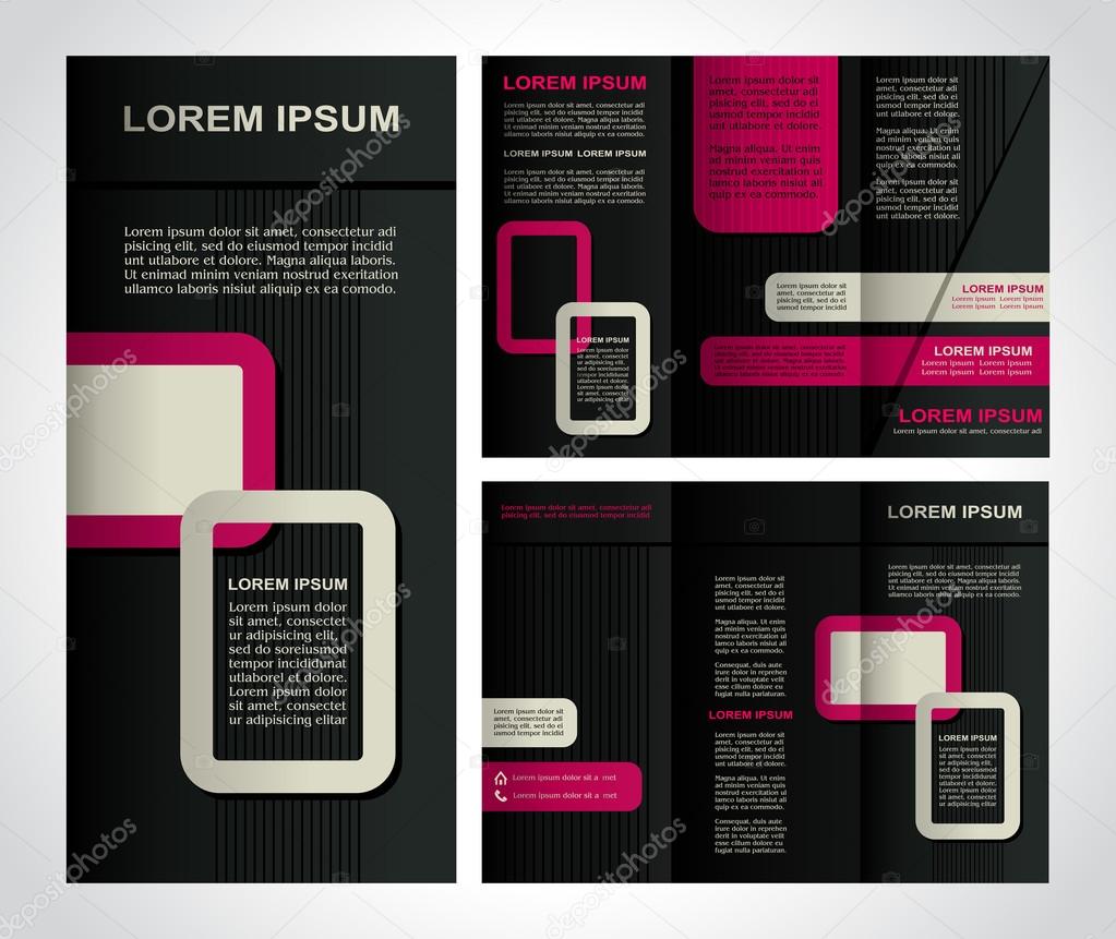 Modern style brochure template design with new design creative elements