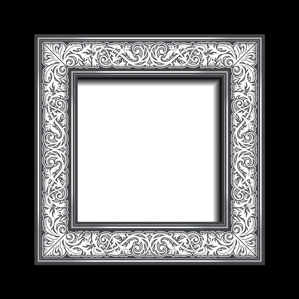 Vintage white frame, antique, victorian ornament, background for design, beautiful old paper, card, ornate cover page, label, floral luxury ornamental pattern template — Stock Vector