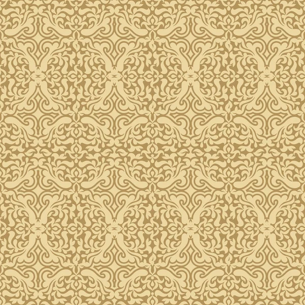 Fondo hermoso vintage con ornamentación rica, exclusiva, artística, de lujo, patrón sin costuras de moda — Vector de stock