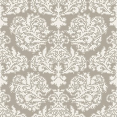damasko güzel arka plan ile zengin, eski stil, lüks süsleme, bej moda Dikişsiz desen
