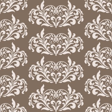 damasko güzel arka plan ile zengin, eski stil, lüks süsleme, kahverengi moda Dikişsiz desen