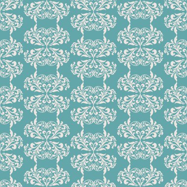 damasko güzel arka plan ile zengin, eski stil, lüks süsleme, turkuaz moda Dikişsiz desen