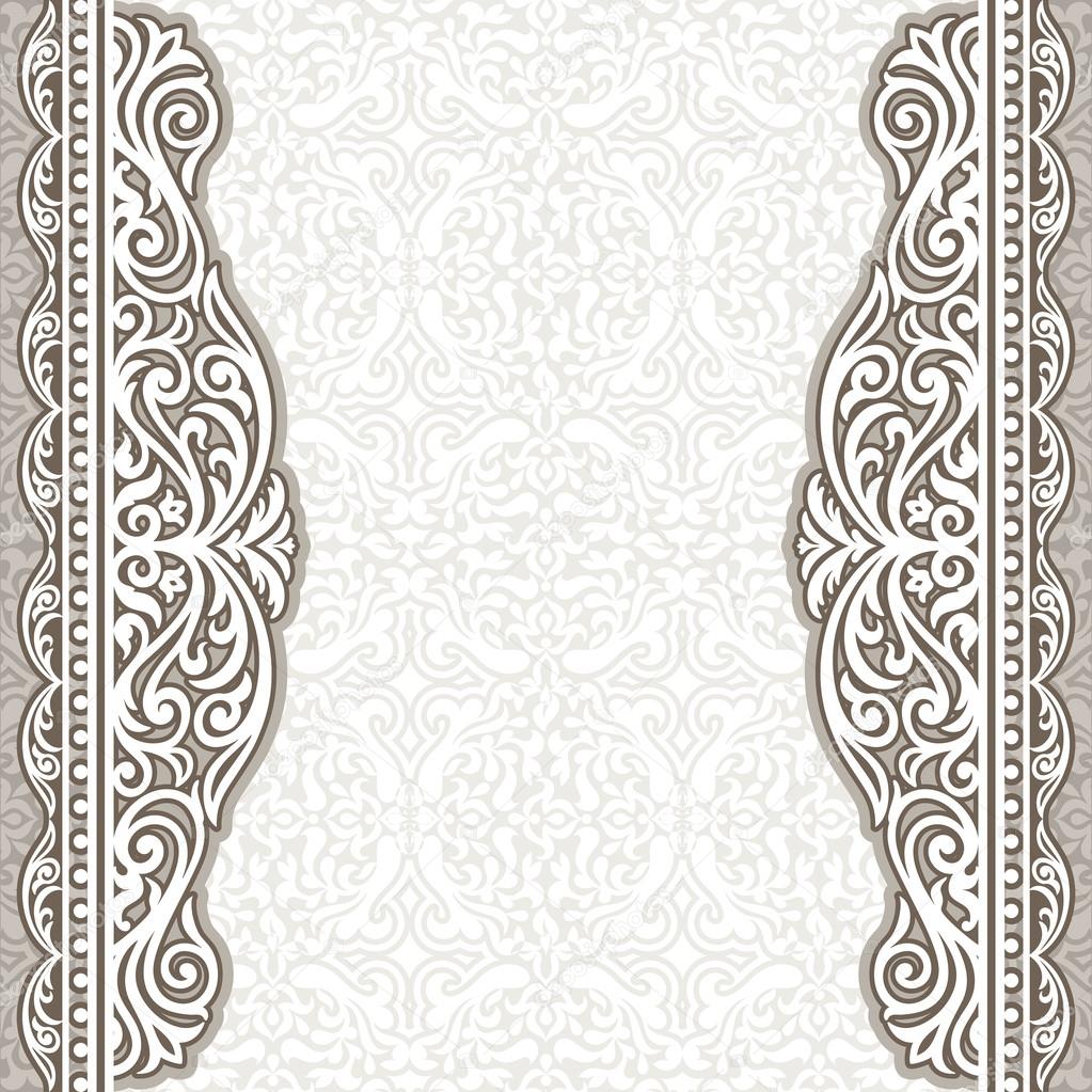 Vintage background design, elegant book cover, victorian style invitation  card Stock Vector Image by ©meginn #47211491