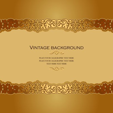 antika arka plan, antika, Victoria Altın süsleme, Barok çerçeve