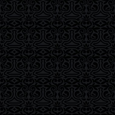 Şam ile zengin güzel arka plan, lüks süsleme, siyah moda Dikişsiz desen