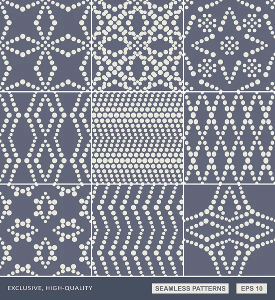 Geometrische abstrakte Hintergründe und blaues Packpapier Set — Stockvektor