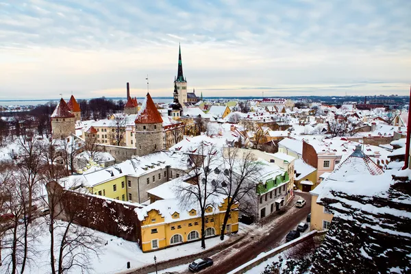 Tallinn w zimie, estonia — Zdjęcie stockowe