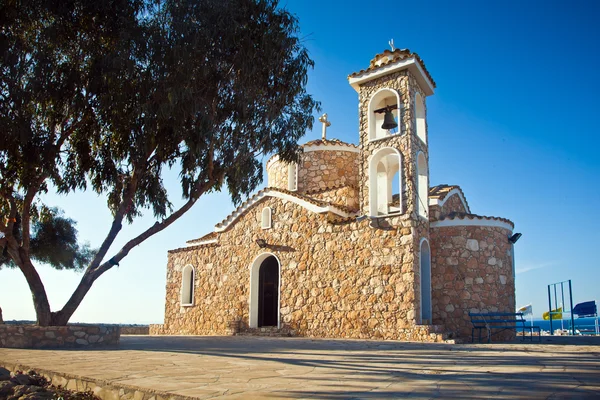 Ayios elias kilise üstünde belgili tanımlık tepe-in tepe — Stok fotoğraf