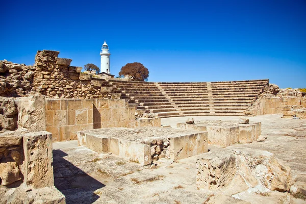 Antik amfitiyatro, paphos, Kıbrıs — Stok fotoğraf