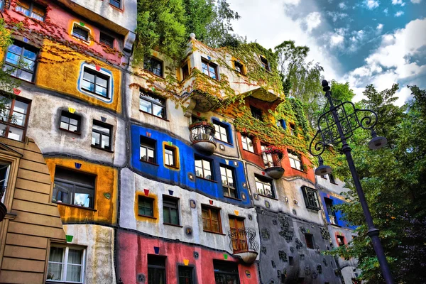奥地利维也纳Hundertwasser House 图库图片