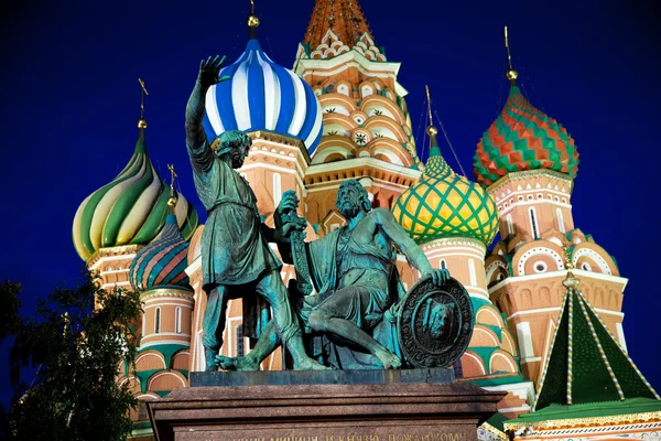 Monumento a Minin e Pozharsky — Foto Stock