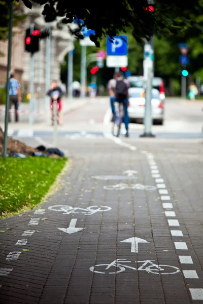 Segnale pista ciclabile — Foto Stock