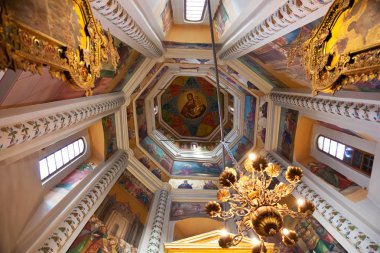 Interior of St Basils Cathedral in Moscow clipart