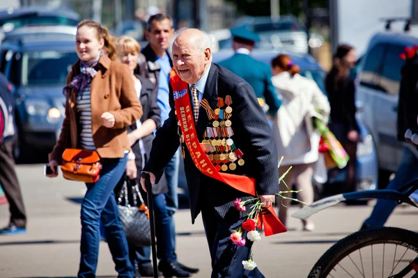 Vieringen van de dag van de overwinning in Moskou在莫斯科胜利日庆祝活动 — 图库照片