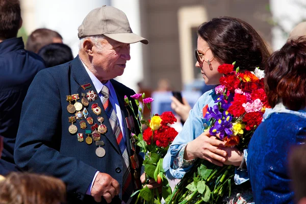 Vieringen van de dag van de overwinning in Moskou在莫斯科胜利日庆祝活动 — 图库照片