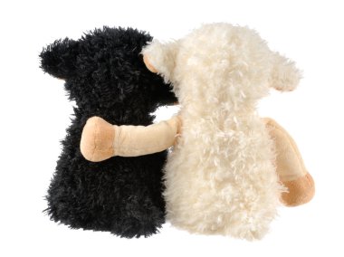 Two cute stuffed animals clipart