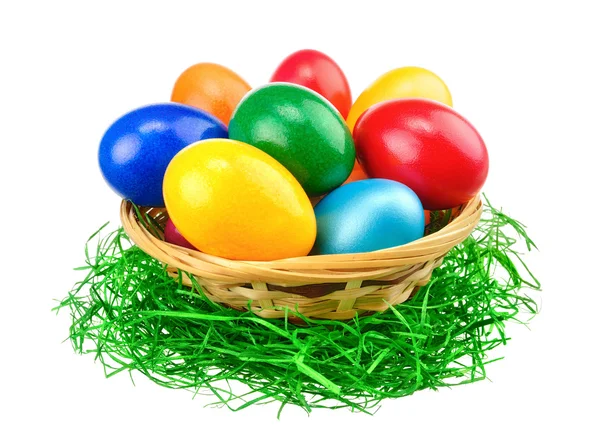 Färgglad påsk ägg isolering — Stockfoto