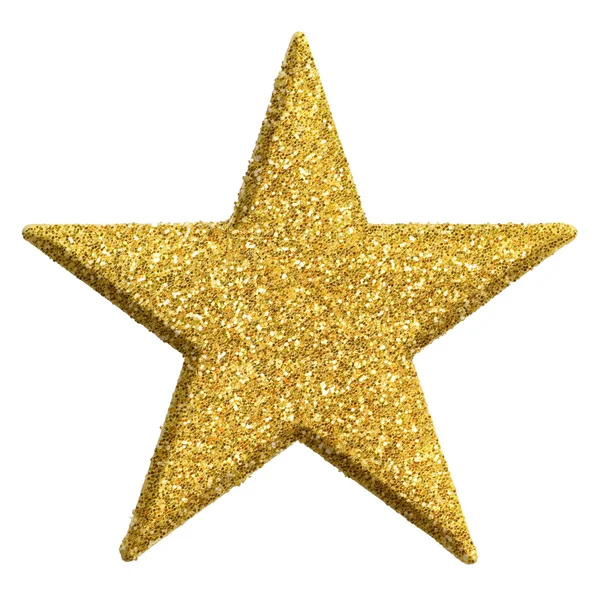 Adorno en forma de estrella en oro — Foto de Stock