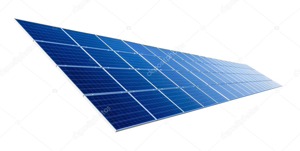 Solar panel isolated on white
