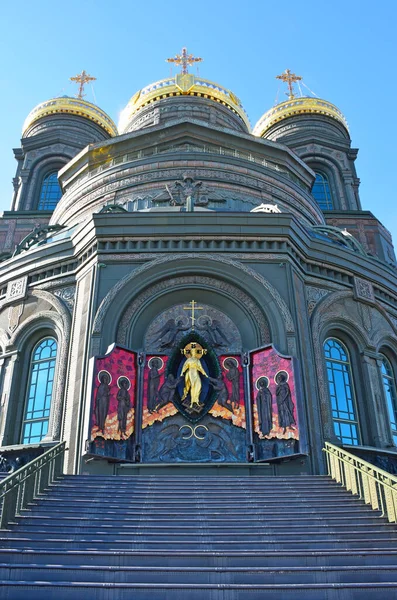 Wschodniej Apsydzie Kościoła Głównego Sił Zbrojnych Rosji Znajduje Się Unikalna — Zdjęcie stockowe