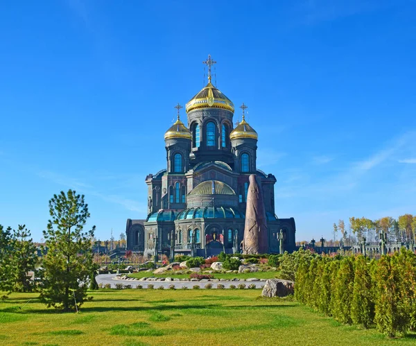 俄罗斯联邦武装部队的主要庙宇 建设于2020年5月9日完成 该项目的作者是Dmitry Smirnov 2021年9月10日 俄罗斯莫斯科 — 图库照片