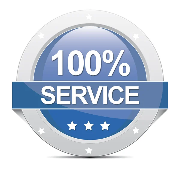 Banner de serviço 100% — Fotografia de Stock