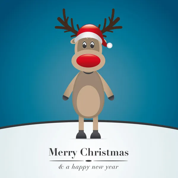 Reindeer red nose and hat — Stock Photo, Image