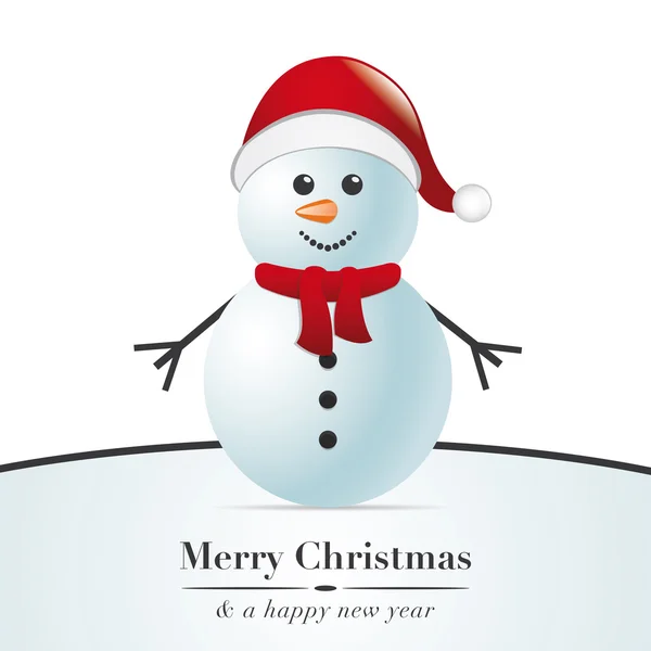 Snowman with scarf — Stock Photo, Image