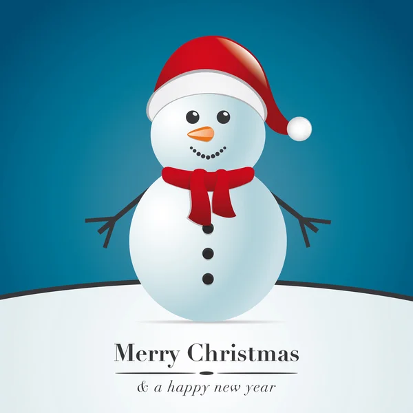 Snowman with scarf — Stock Photo, Image