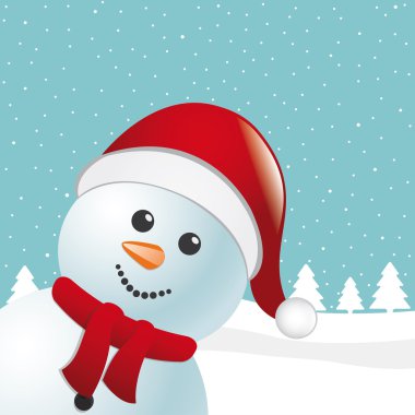 kardan adam eşarp ve santa claus şapka