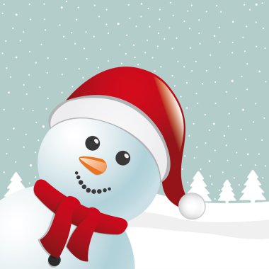kardan adam eşarp ve santa claus şapka