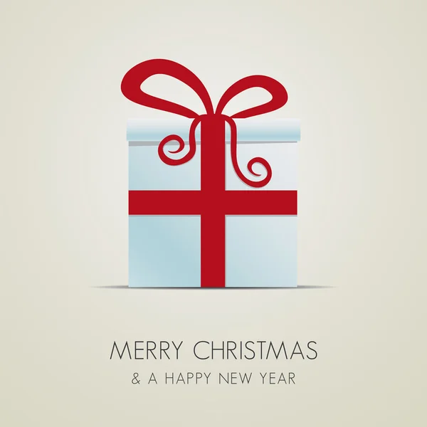 クリスマス ギフト ボックス赤いリボン — ストック写真