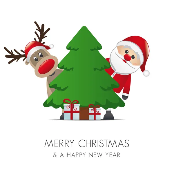 Ren geyiği Noel Baba Noel ağacı hediye