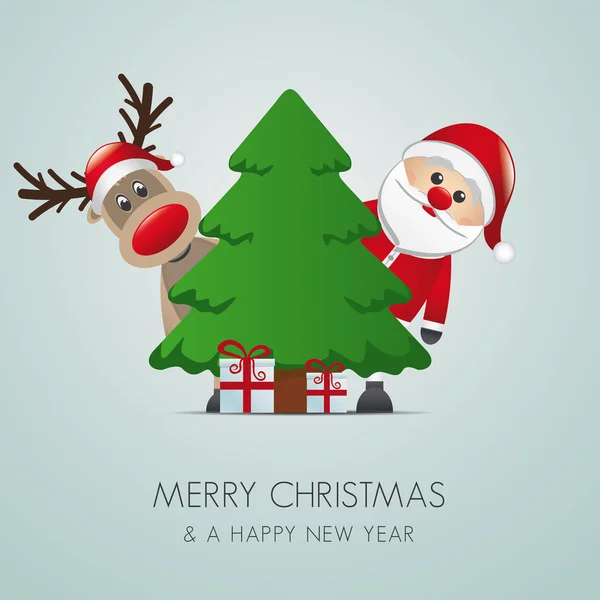 Ren geyiği Noel Baba Noel ağacı hediye