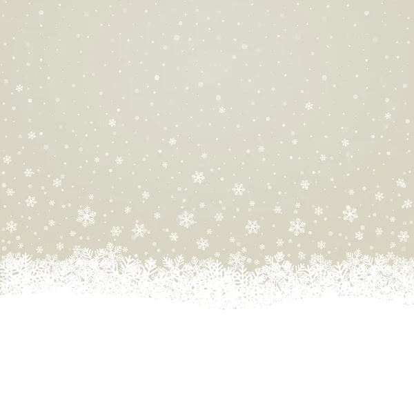 Flocon de neige automne étoiles de neige brun fond blanc — Image vectorielle