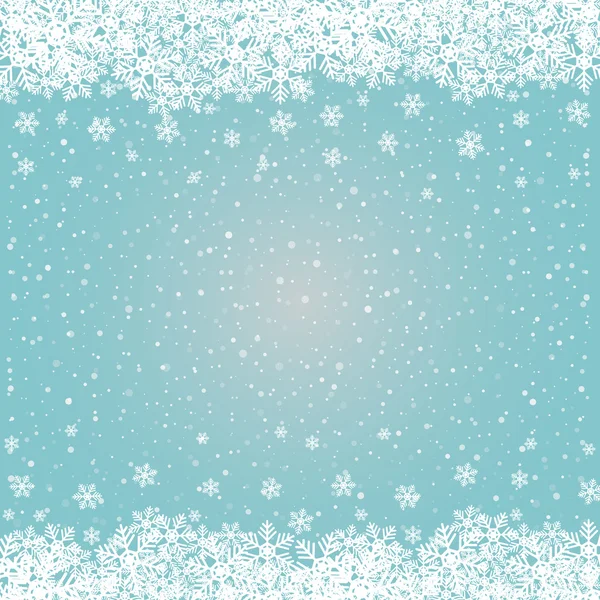 秋天雪花雪星星蓝白色背景 — 图库矢量图片