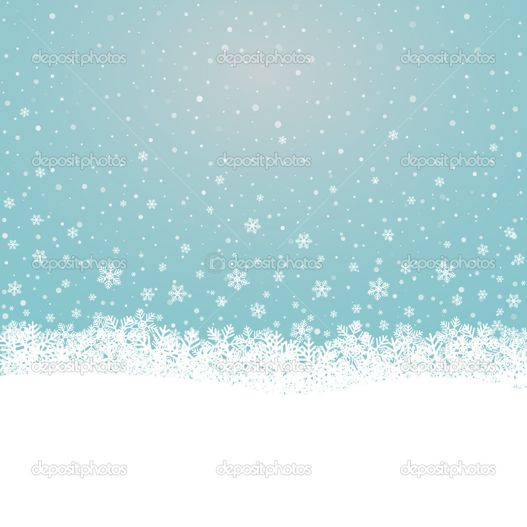 Fall snowflake snow stars blue white background