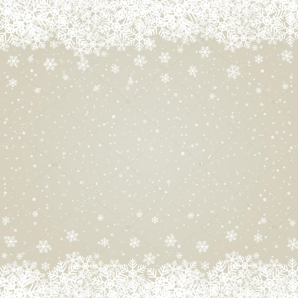 Fall snowflake snow stars brown white background