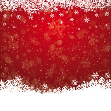 Fall snowflake snow stars red white background clipart