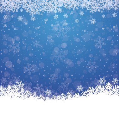 Fall snowflake snow stars blue white background clipart