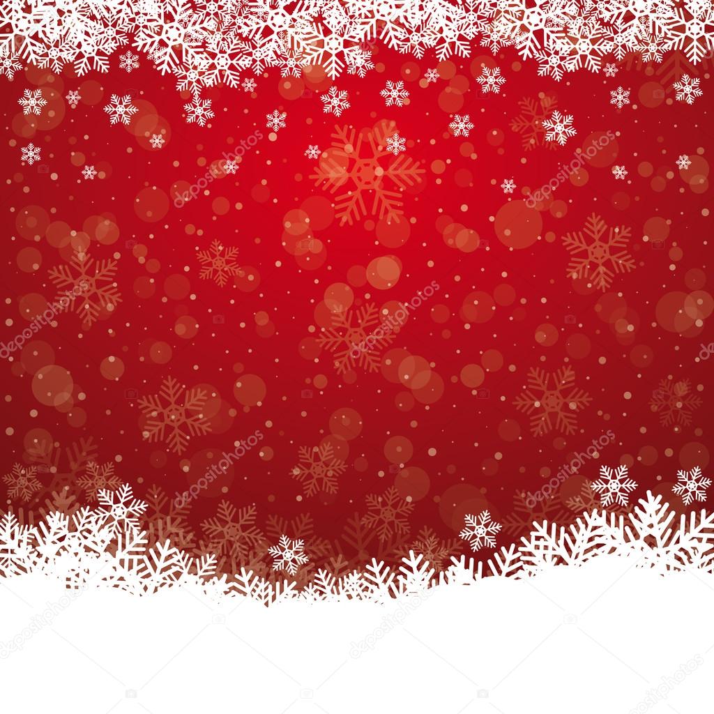 Fall snowflake snow stars red white background
