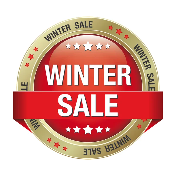 Verkauf Winter Knopf Rotgold — Stockvektor
