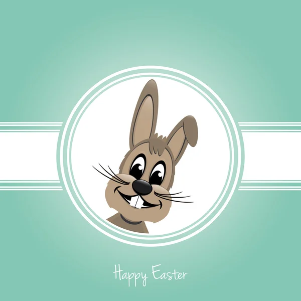 Happy easter brown bunny — Stock Vector
