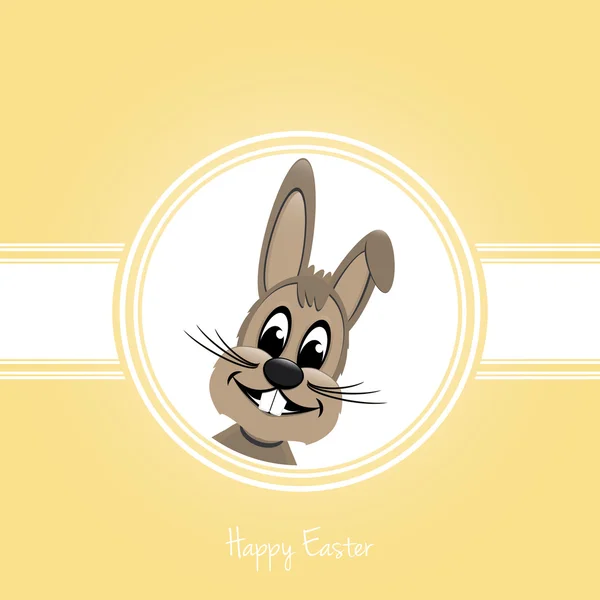 Happy easter brown bunny — Stock Vector