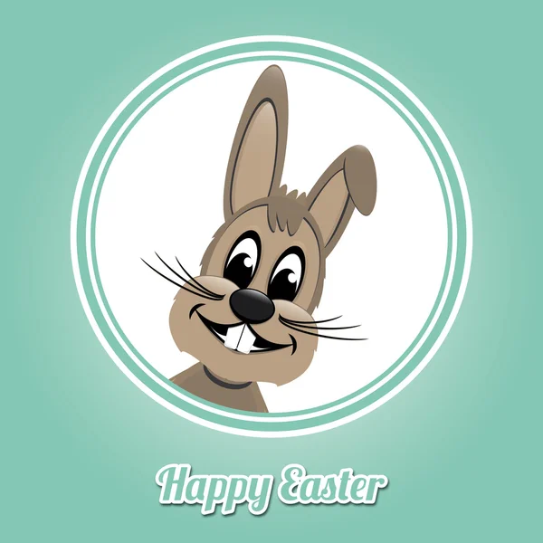 Mutlu Paskalya kahverengi tavşan — Stok Vektör